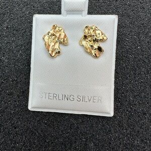 Brand new in the box yellow 925 Sterling Silver pushback stud Earrings